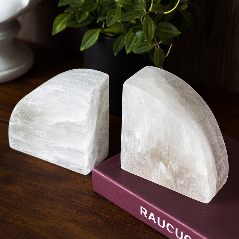 Selenite Bookend Home Ornaments GEMROCKY-Decoration-10.5*5*10.5cm-