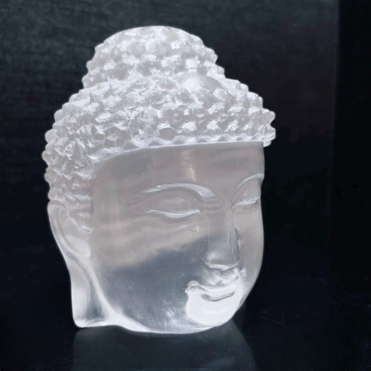 Selenite Buddha Head Carvings GEMROCKY-Carvings-GEMROCKY