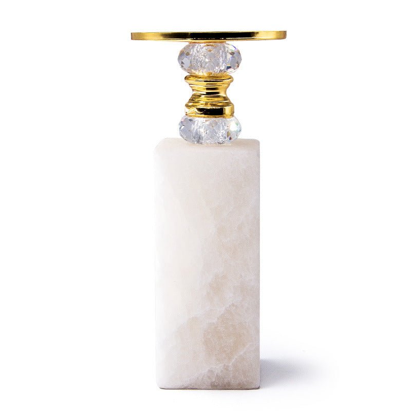 Selenite Crystal Cooper Candle Holder Ornaments GEMROCKY-Decoration-10*10*23.5cm-