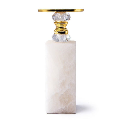 Selenite Crystal Cooper Candle Holder Ornaments GEMROCKY-Decoration-10*10*23.5cm-