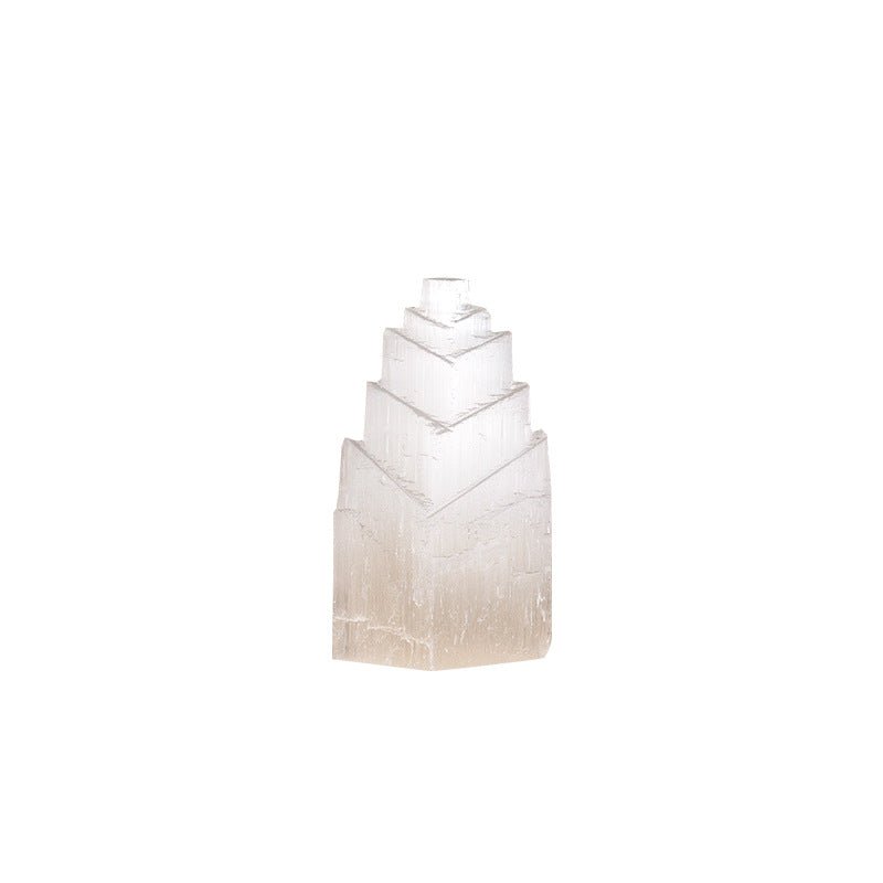 Selenite Diamond Tower Ornaments GEMROCKY-Decoration-6*4*10cm-