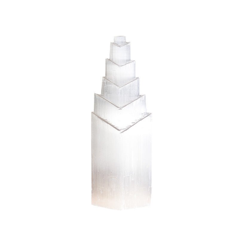 Selenite Diamond Tower Ornaments GEMROCKY-Decoration-7*5*20cm-