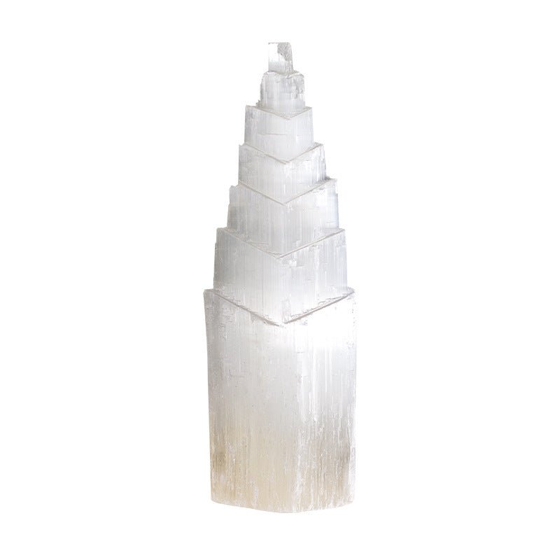 Selenite Diamond Tower Ornaments GEMROCKY-Decoration-9*6*30cm-