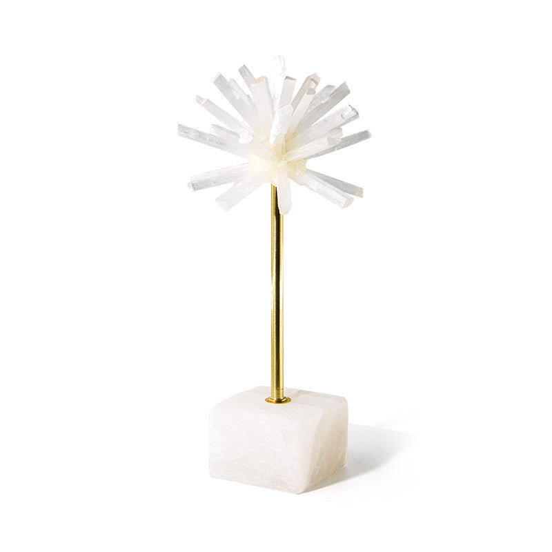 Selenite Flower Stone Art Home Decoration Ornaments GEMROCKY-Decoration-14*14*32CM-