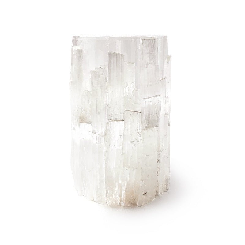 Selenite Glass Candle Holder Ornaments GEMROCKY-Decoration-13*13*20CM-