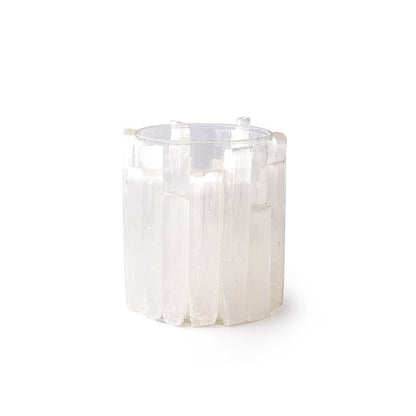 Selenite Glass Candle Holder Ornaments GEMROCKY-Decoration-9*9*10CM-