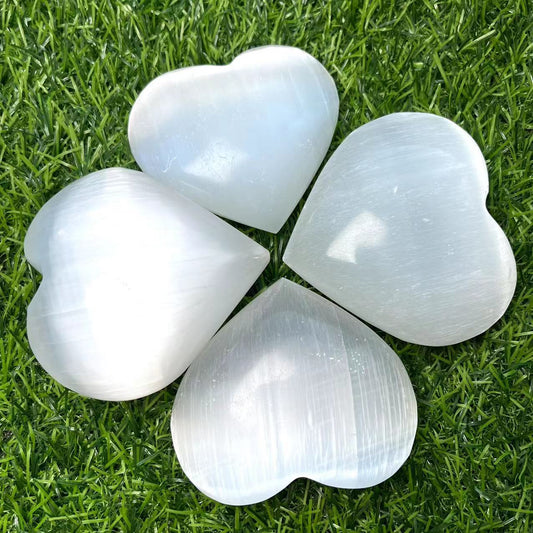 Selenite Hearts GEMROCKY-Carvings-