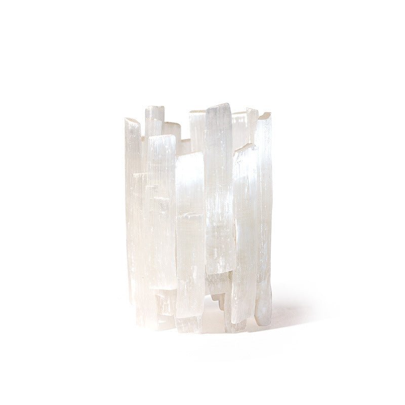 Selenite Irregular Wand Candle Holder Ornaments GEMROCKY-Decoration-8.5*12cm-