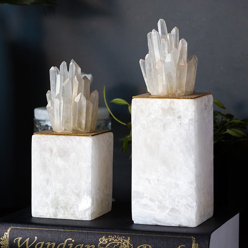 Selenite Kyanite Clear Quartz Flower Ornaments GEMROCKY-Decoration-