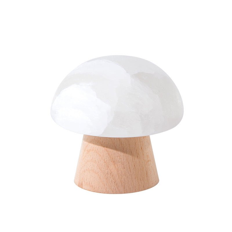 Selenite Mushroom LED Atmosphere Light Ornaments GEMROCKY-Decoration-Round Head Mushroom9*9*8.5cm-