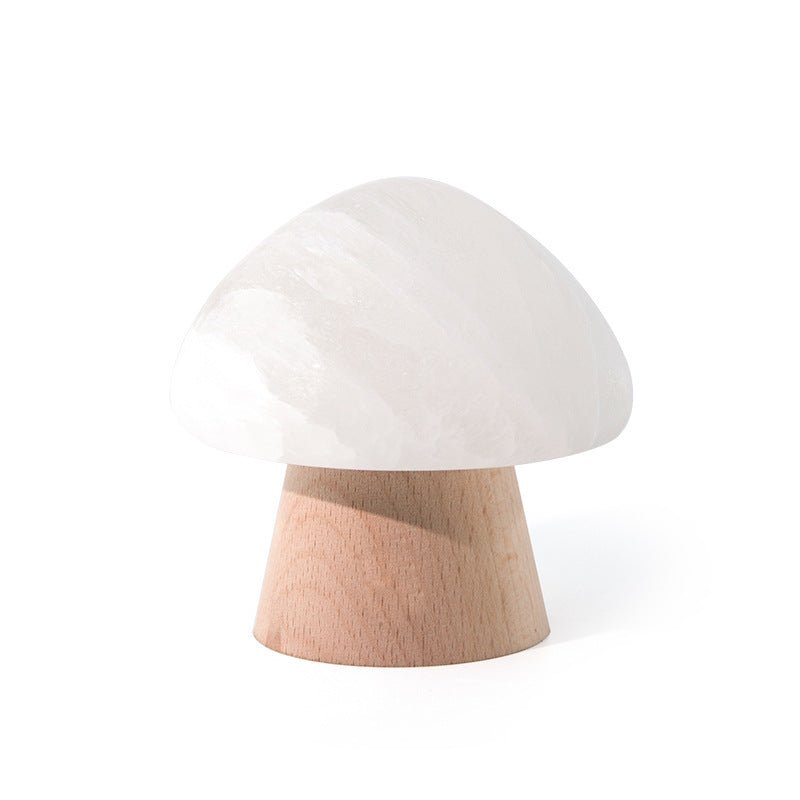 Selenite Mushroom LED Atmosphere Light Ornaments GEMROCKY-Decoration-Sharp Head Mushroom9*9*9cm-