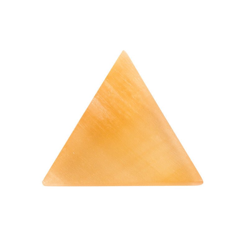 Selenite Orange White Moon Triangle Ornaments GEMROCKY-Decoration-Orange Triangle 10*1cm-