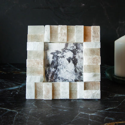 Selenite Piece Photo Frame Home Ornaments GEMROCKY-Decoration-