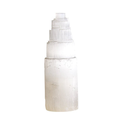 Selenite Tower for Energy Healing Ornaments GEMROCKY-Decoration-5*15cm-