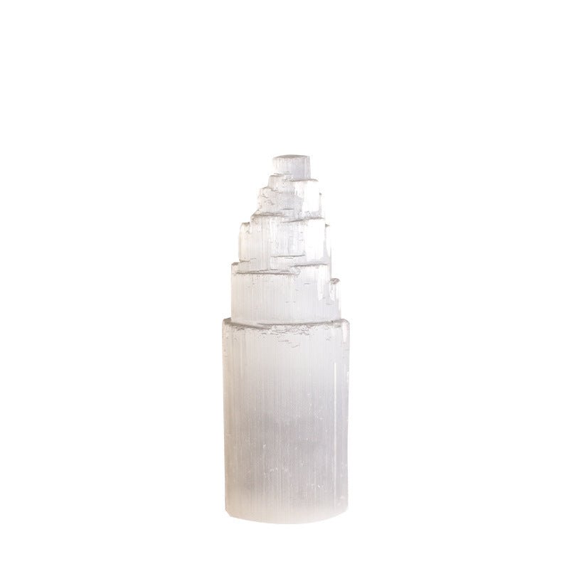 Selenite Tower for Energy Healing Ornaments GEMROCKY-Decoration-