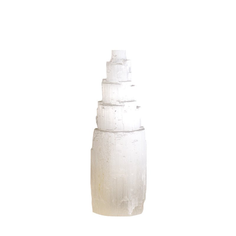 Selenite Tower for Energy Healing Ornaments GEMROCKY-Decoration-