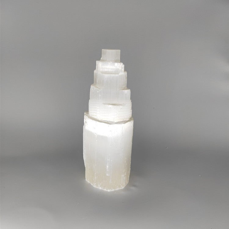 Selenite Tower for Energy Healing Ornaments GEMROCKY-Decoration-8*20cm-