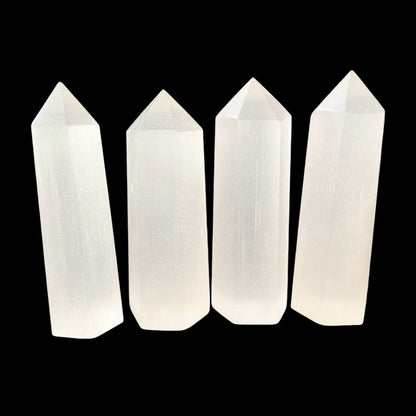 Selenite Wand Point Wands GEMROCKY-Point Wands-