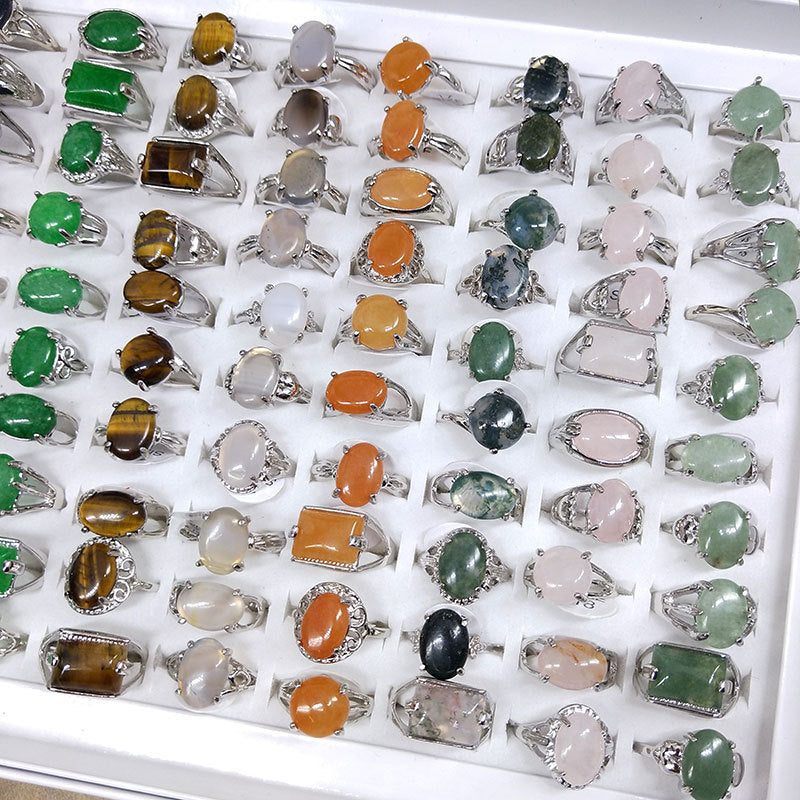 Semi-Precious Crystal Rings GEMROCKY-Jewelry-