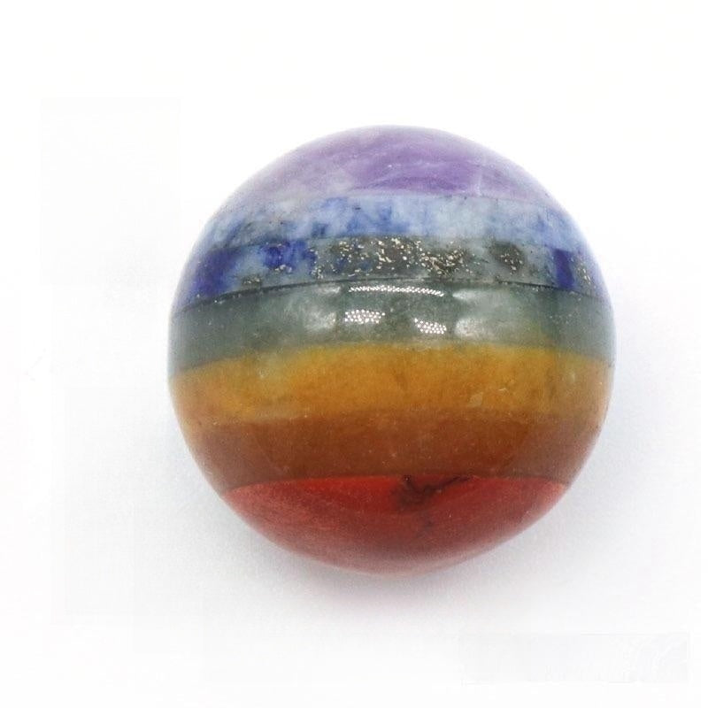 Seven Chakra Mini Crystal Multi Styles of Carvings GEMROCKY-Carvings-20mm Sphere-