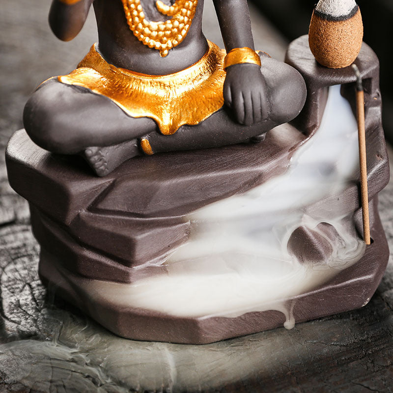 Shiva Indian God Backflow Incense Burner Home Decor Ornaments GEMROCKY-Psychic-