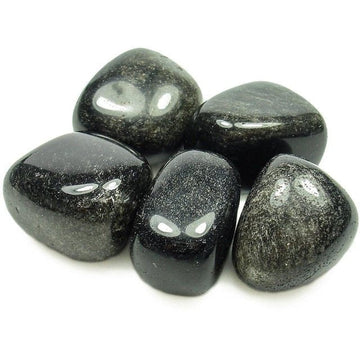 Silver Obsidian Tumble Stones GEMROCKY-Tumbles-