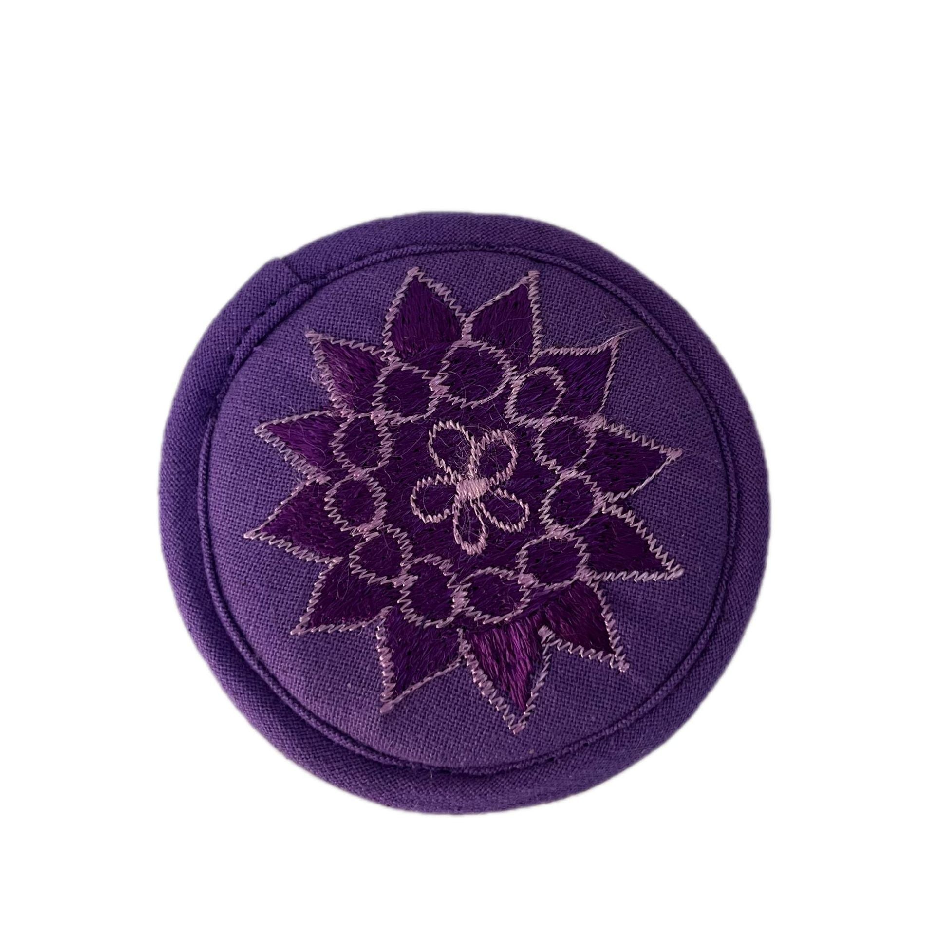 Singing Bowl Tea Cup Mat Cushion GEMROCKY-Psychic-L 20cm Purple-