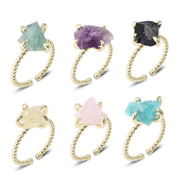 Six Paw Rough Crystal Earrings GEMROCKY-Jewelry-