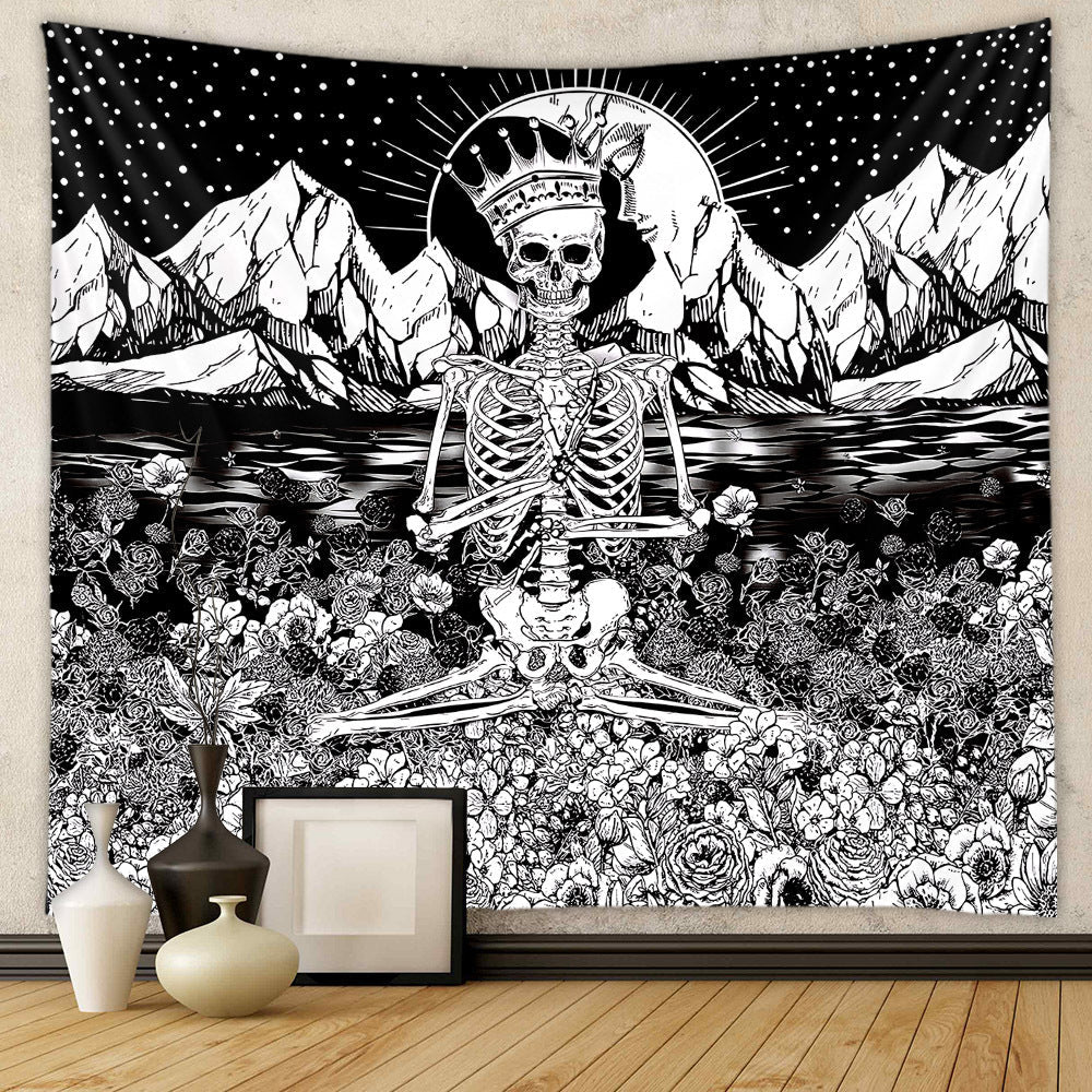 Skeleton Lovers Background Cloth Bohemian Style Tarot Tapestry GEMROCKY-Decoration-73*95cm (brushed hair)-10-