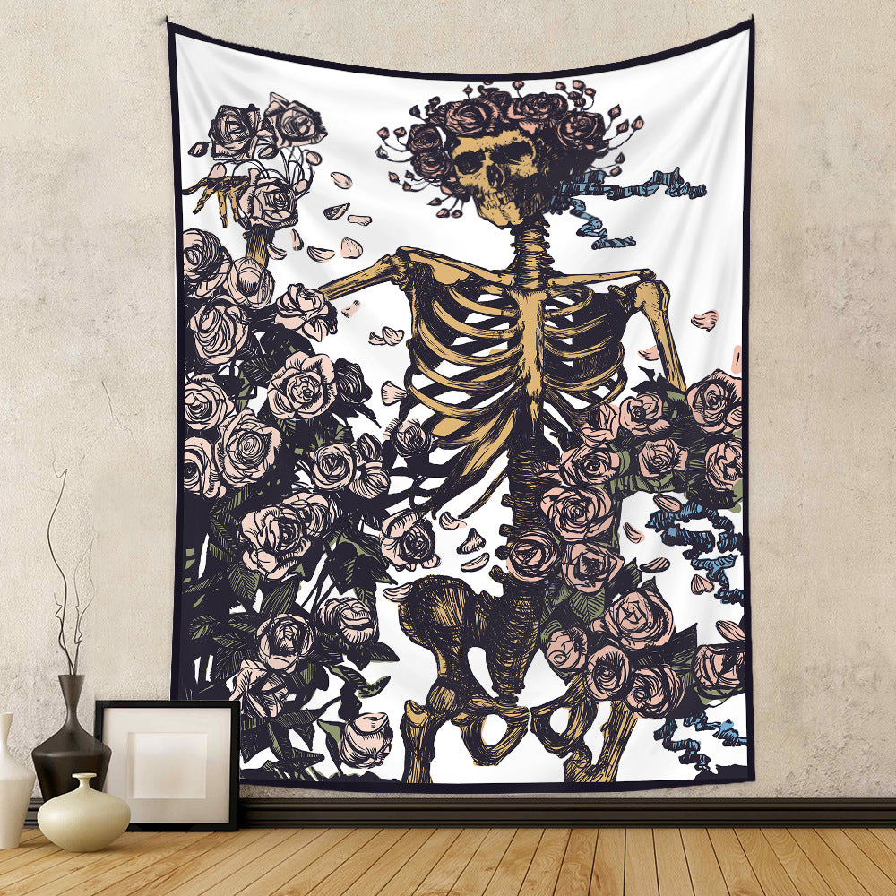 Skeleton Lovers Background Cloth Bohemian Style Tarot Tapestry GEMROCKY-Decoration-73*95cm (brushed hair)-3-