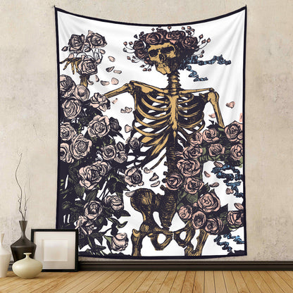 Skeleton Lovers Background Cloth Bohemian Style Tarot Tapestry GEMROCKY-Decoration-73*95cm (brushed hair)-3-