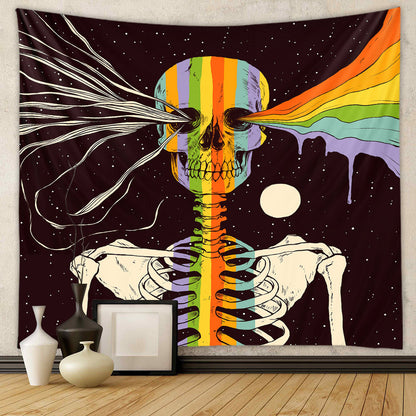 Skeleton Lovers Background Cloth Bohemian Style Tarot Tapestry GEMROCKY-Decoration-73*95cm (brushed hair)-6-