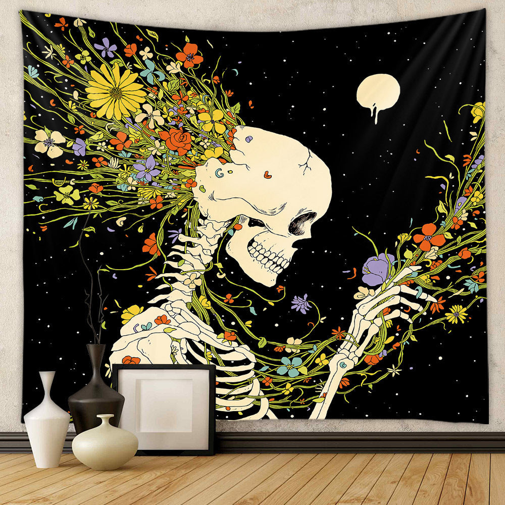 Skeleton Lovers Background Cloth Bohemian Style Tarot Tapestry GEMROCKY-Decoration-73*95cm (brushed hair)-7-