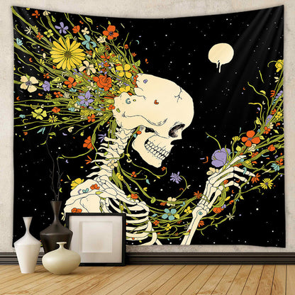 Skeleton Lovers Background Cloth Bohemian Style Tarot Tapestry GEMROCKY-Decoration-73*95cm (brushed hair)-7-