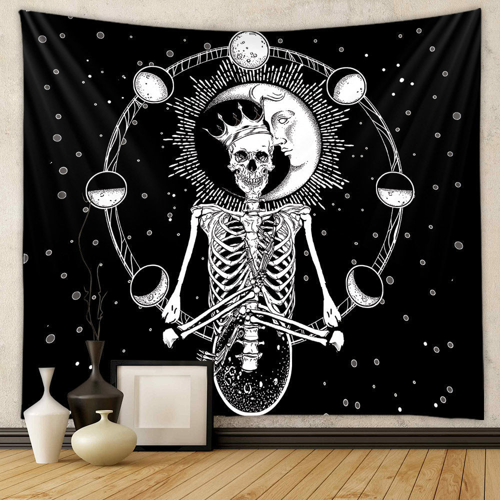 Skeleton Lovers Background Cloth Bohemian Style Tarot Tapestry GEMROCKY-Decoration-73*95cm (brushed hair)-9-