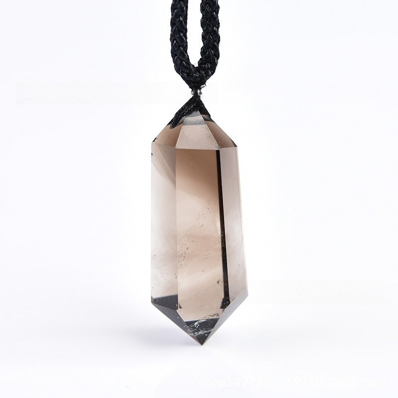 Smoky Quartz Double Points Necklaces GEMROCKY-Jewelry-