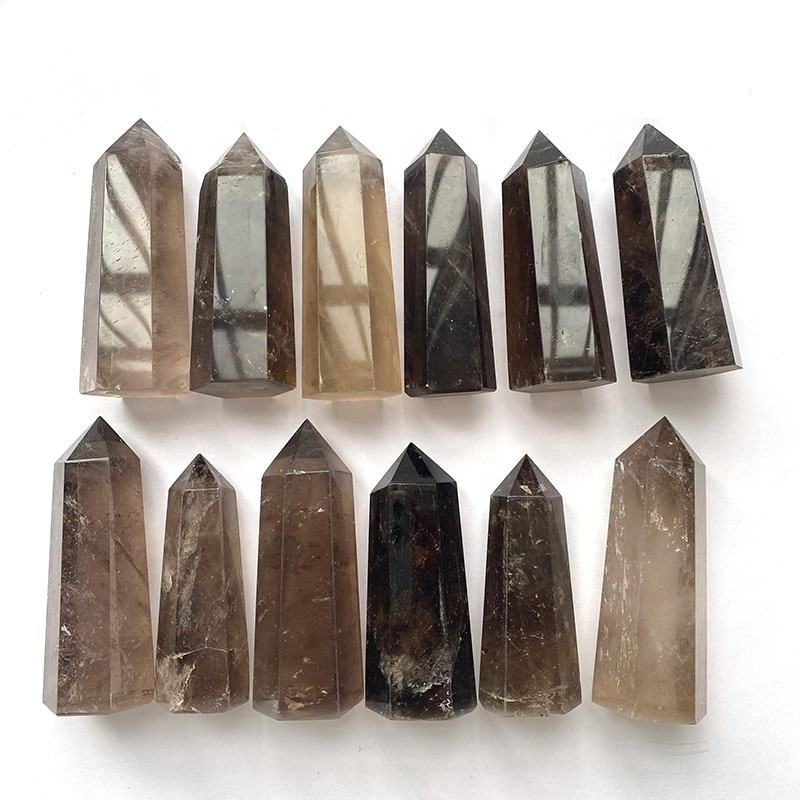 Smoky Quartz Point Wands GEMROCKY-Point Wands-