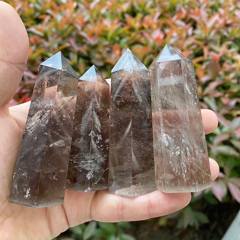 Smoky Quartz Point Wands GEMROCKY-Point Wands-