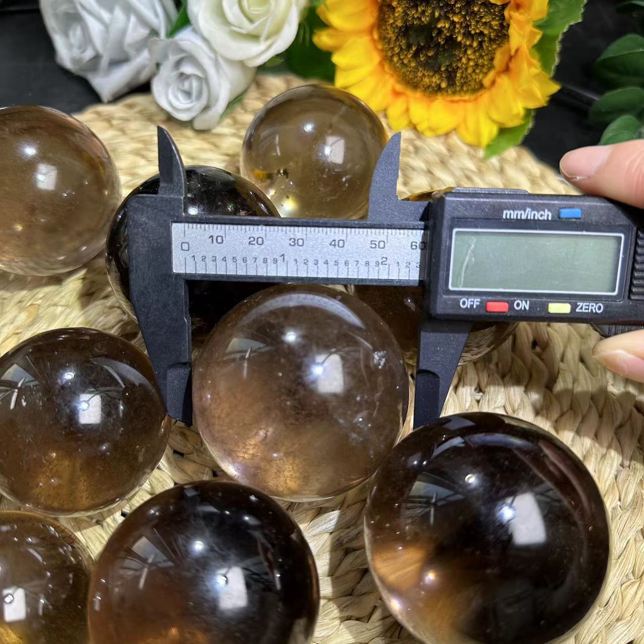 Smoky Quartz Spheres GEMROCKY-Spheres-