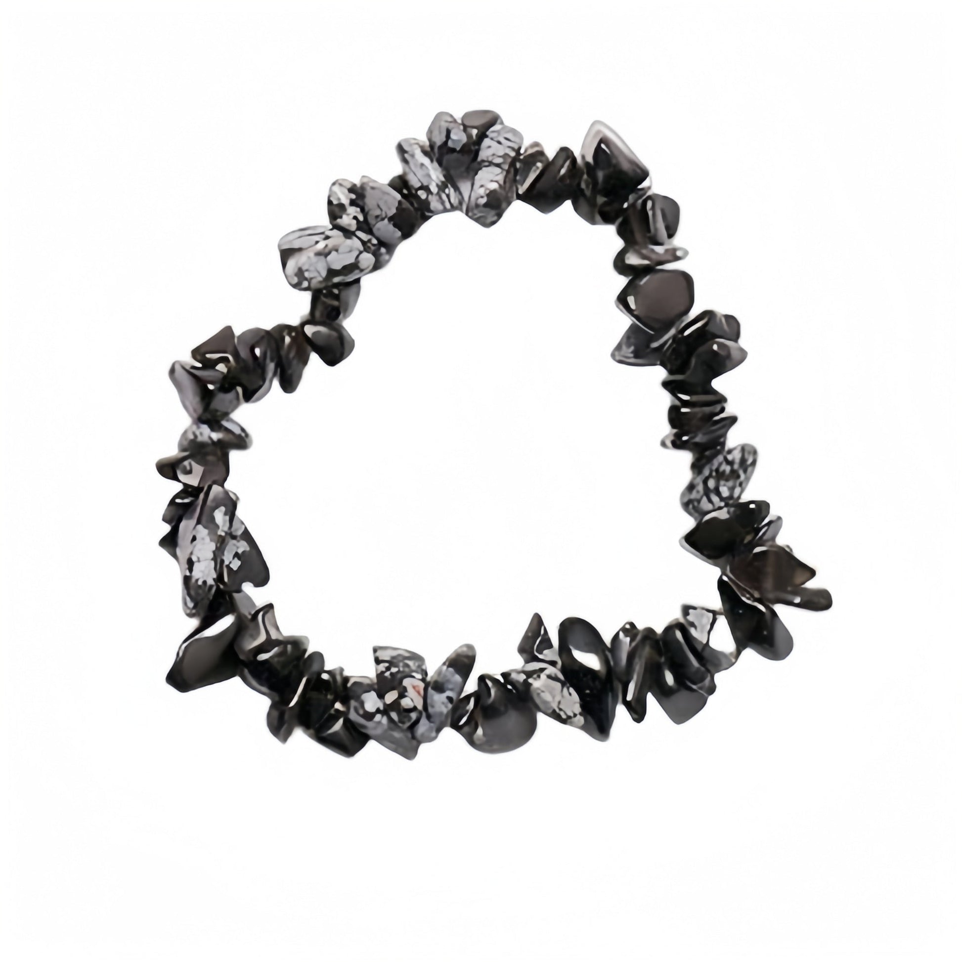 Snowflake Obsidian Chip Bracelets GEMROCKY-Bracelets-GEMROCKY