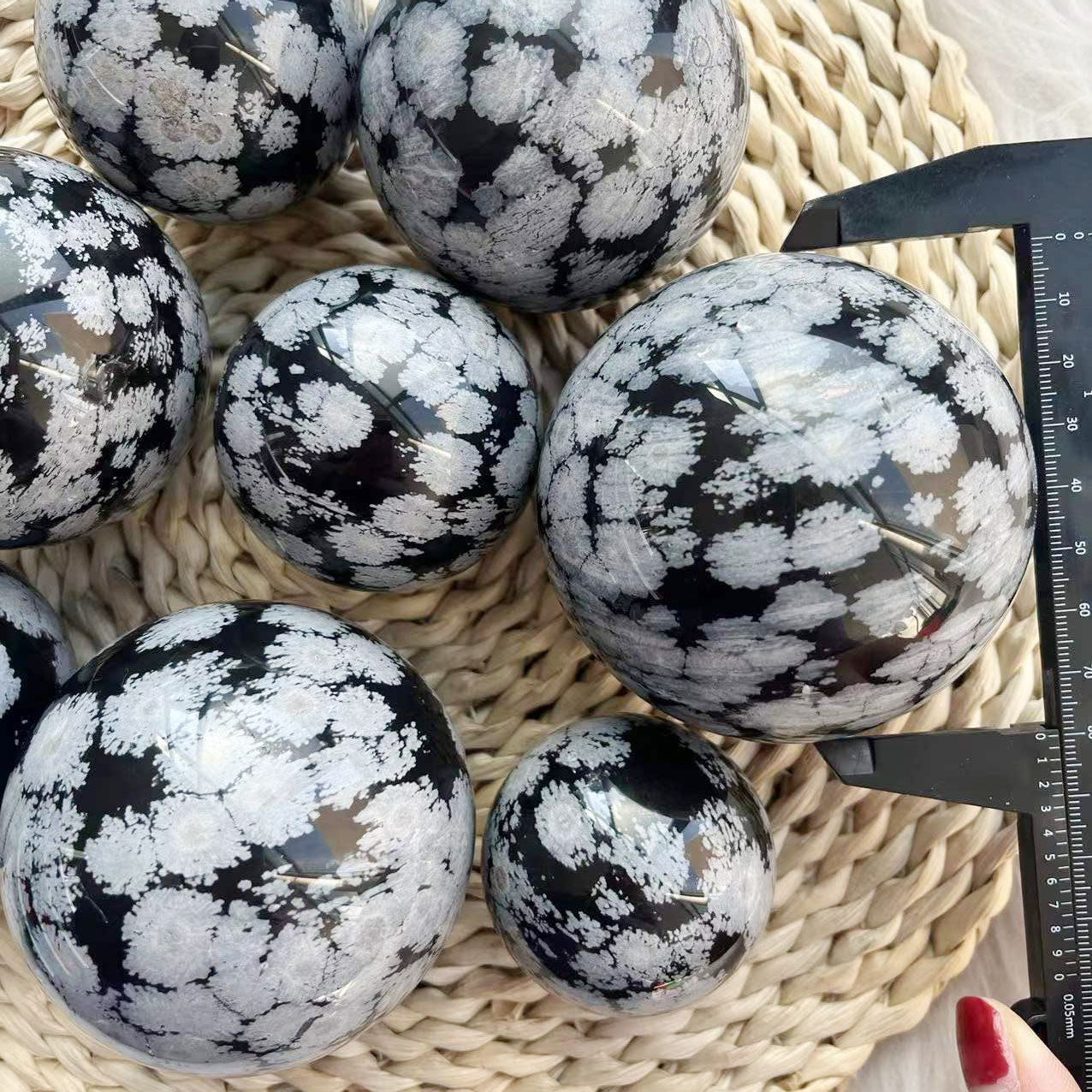 Snowflake Obsidian Spheres GEMROCKY-Spheres-