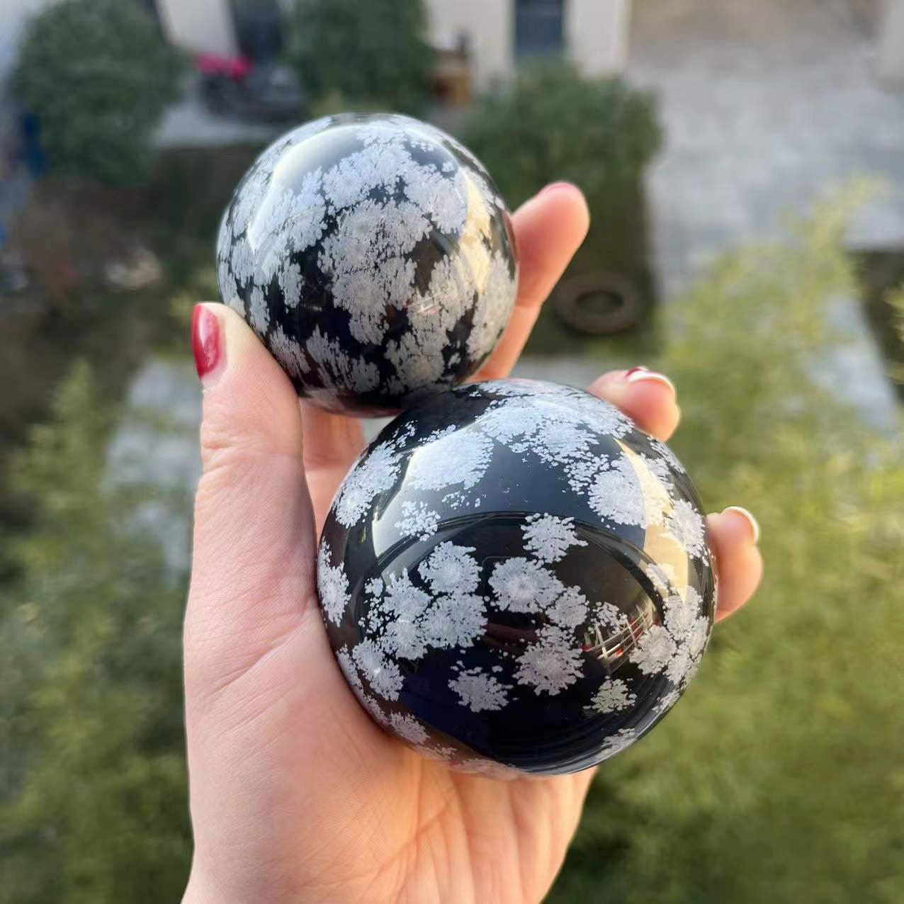 Snowflake Obsidian Spheres GEMROCKY-Spheres-