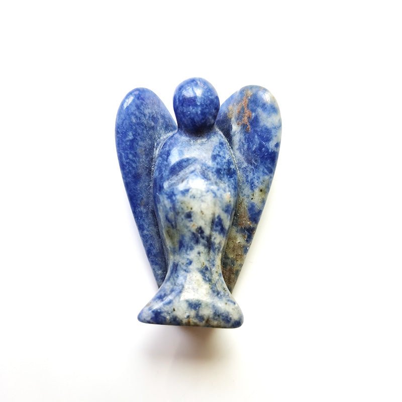 Sodalite Angel 2 Inch GEMROCKY-Carvings-