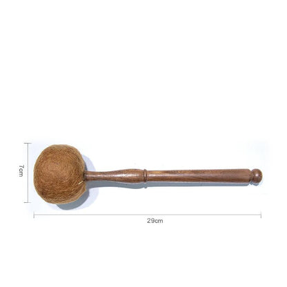 Sound Bowl Hammer Wool Felt Knocking Stick for Singing Bowls GEMROCKY-Psychic-Coffee - Wool Felt - M-