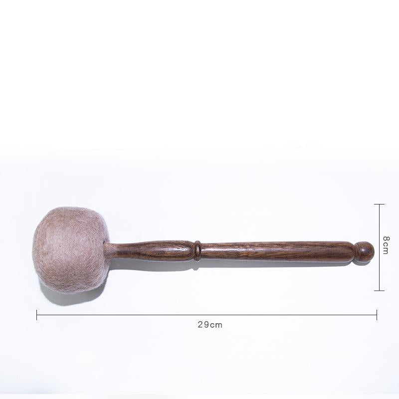 Sound Bowl Hammer Wool Felt Knocking Stick for Singing Bowls GEMROCKY-Psychic-Light Coffee - Wool Felt - L-