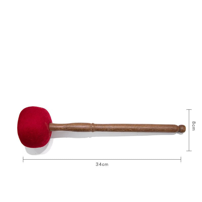 Sound Bowl Hammer Wool Felt Knocking Stick for Singing Bowls GEMROCKY-Psychic-Red - Wool Felt - L-