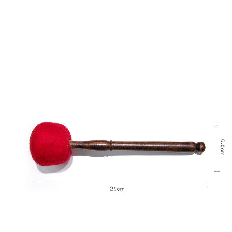 Sound Bowl Hammer Wool Felt Knocking Stick for Singing Bowls GEMROCKY-Psychic-Red - Wool Felt - M-