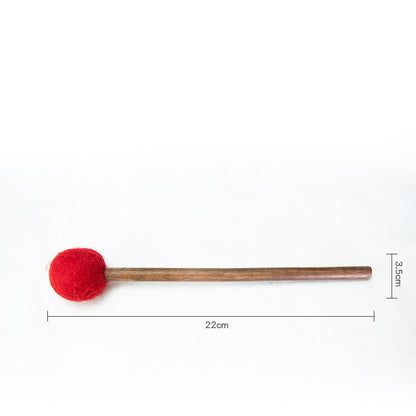 Sound Bowl Hammer Wool Felt Knocking Stick for Singing Bowls GEMROCKY-Psychic-Red - Wool Felt -Mini-