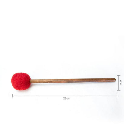 Sound Bowl Hammer Wool Felt Knocking Stick for Singing Bowls GEMROCKY-Psychic-Red - Wool Felt - XS-