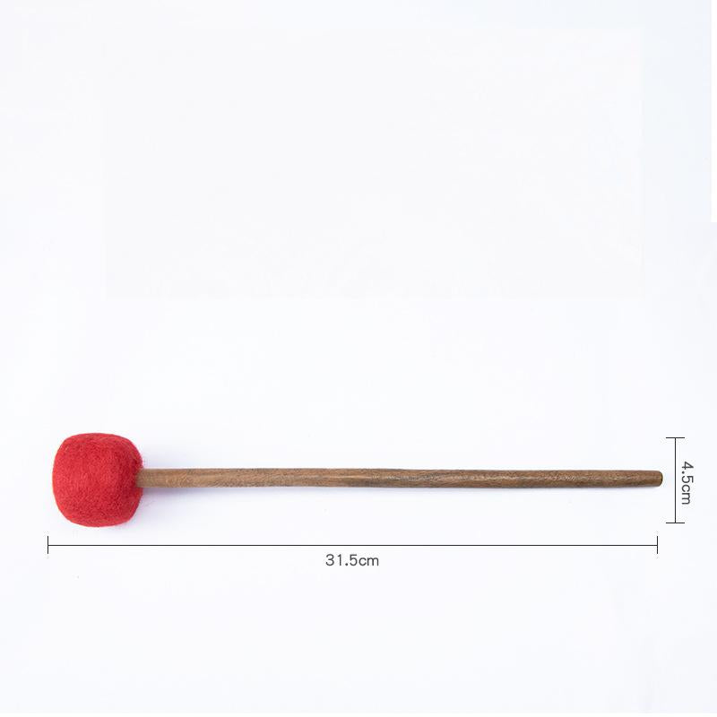 Sound Bowl Hammer Wool Felt Knocking Stick for Singing Bowls GEMROCKY-Psychic-Red - Wool Felt - XS Long-